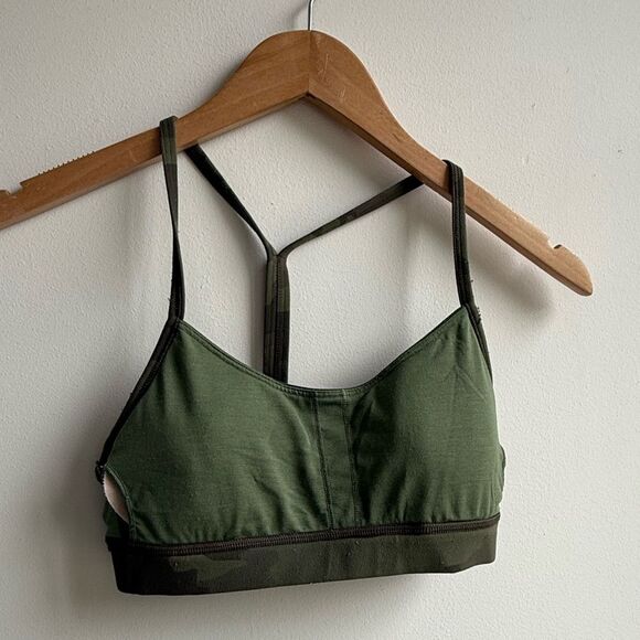 Lululemon Flow Y Bra Nulu *Light Support in Heritage 365 Camo Green Twill Multi - Picture 5 of 8